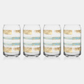 Aqua Blue Gold Parties scintillant Confetti Zebra  (Gauche)