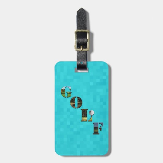 Aqua Blue Golf, Bagagelabel (Voorkant verticaal)