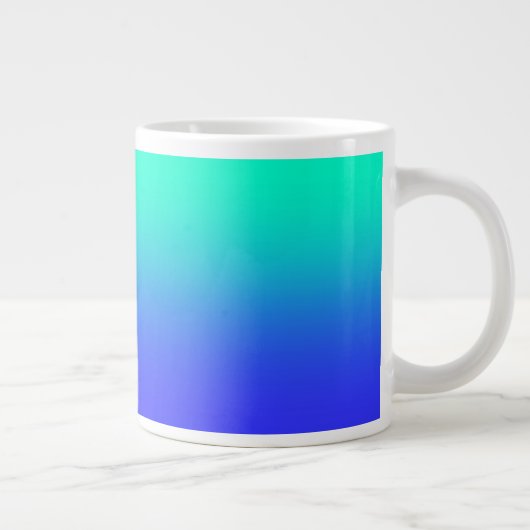 Aqua+Blue Gradient Jumbo Mug (Droite)