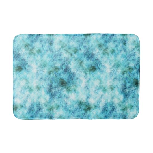 Aqua Blue Green Abstract Badmat (Voorkant)