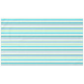 Aqua Blue Green Beach-kleurenstripes Tafelkleed (Voorkant (Horizontaal))