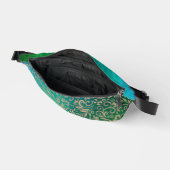 Aqua Blue Green Ombre motif floral (Ouvrir)