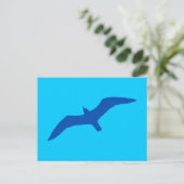 Aqua Blue Gull Briefkaart (Staand voorkant)