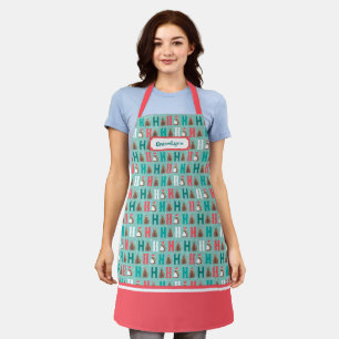 Aqua Blue Ho Ho Ho Armadillo Schort