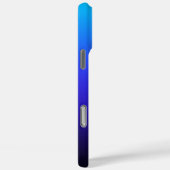 Aqua Blue Indigo en Black Ombre Case-Mate iPhone Case (Achterkant / Rechts)