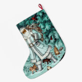  Aqua Blue-kerststaart Grote Kerstsok (Achterkant (Hangend))