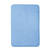 Aqua Blue Knit Crochet Stripe Textern Pattern Badmat (Voorkant Verticaal)