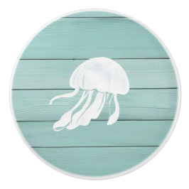 Aqua Blue Kwal Faux Hout Nautische Lade knop