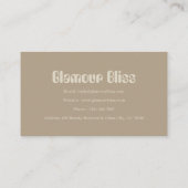 Aqua Blue Make-up Artiest Salon Visitekaartje (Achterkant)