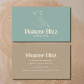 Aqua Blue Make-up Artiest Salon Visitekaartje