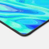 Aqua Blue Marble Texture Abstrait Motif liquide (Coin)