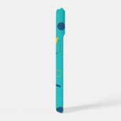Aqua Blue Memphis Monogramme (Côté droit)
