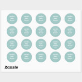 Aqua Blue Minimalistisch Schattige Baby shower op  Ronde Sticker (Vel)