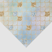 Aqua Blue Mint Gold Glitter Mermaid   Tissuepapier (Detail)