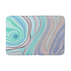 aqua blue mint green lila paars pastelregenboog badmat