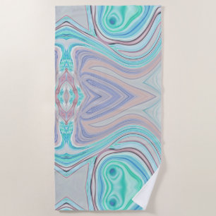 aqua blue mint green lila paars pastelregenboog strandlaken