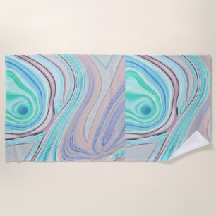 aqua blue mint green lila paars pastelregenboog strandlaken