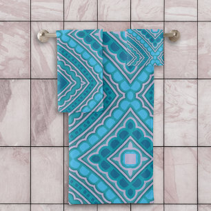 Aqua Blue Mint Turquoise Turquoise Ethnic Boho Mot