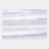 Aqua Blue Mint Witte Waterverf Strepen II Inpakpapier Vel (Voorkant 3)