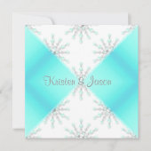 AQUA BLUE MODERNE V FAIRE-PART DE MARIAGE (Devant)