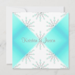AQUA BLUE MODERNE V FAIRE-PART DE MARIAGE