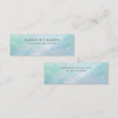 Aqua Blue Moeder van de Parel Shell Oorbel Display Mini Visitekaartje (Voorkant / Achterkant)