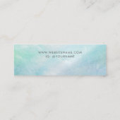 Aqua Blue Moeder van de Parel Shell Oorbel Display Mini Visitekaartje (Achterkant)