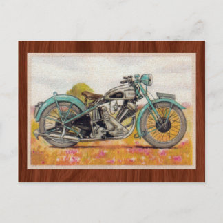Aqua Blue Motorcycle afdrukken Briefkaart