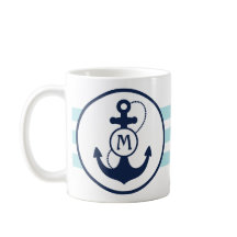 Aqua Blue Nautical Anchor