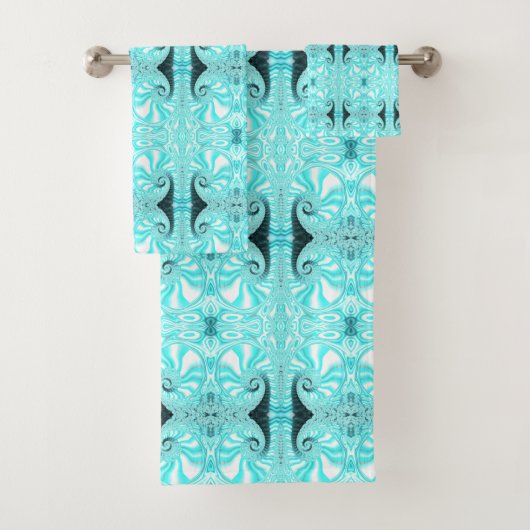 Aqua Blue Nautilus Shell Spiral Motif fractal (En situation)