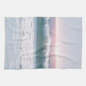 Aqua Blue Ocean Wave Sunset Art Kitchen Theedoek (Horizontaal)