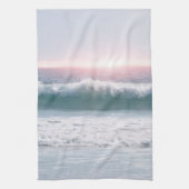 Aqua Blue Ocean Wave Sunset Art Kitchen Theedoek (Verticaal)