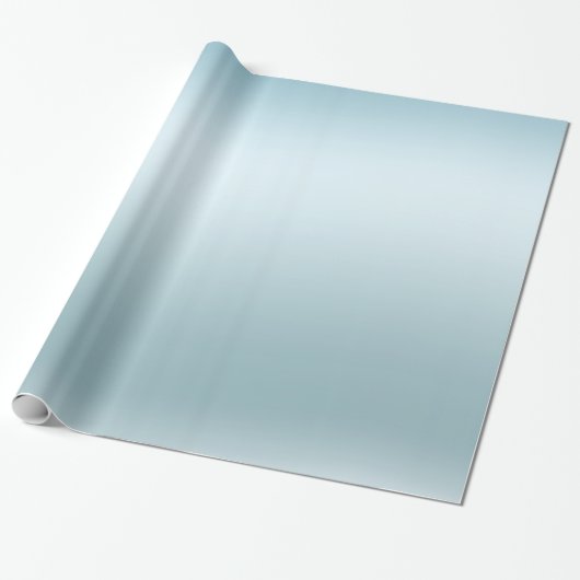 Aqua Blue Ombre Cadeaupapier (Uitgerold)