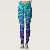 Aqua blue Ombre faux glitter sparkles