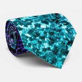 Aqua blue Ombre faux glitter sparkles Stropdas (Opgerold)