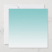 Aqua Blue Ombre Glam Glitter Sweet 16 Square Kaart (Achterkant)