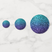 Aqua blue Ombre glitter sparkles Sweet 16 Confetti (Achterkanten)