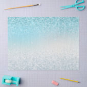 Aqua Blue Ombre Glitzy Sparkle Glitter Tissuepapier (Craft)