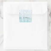 Aqua Blue Ombre Liefde Peace Gift Label (Tas)
