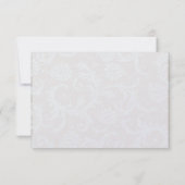 Aqua Blue op bruin Damask Wedding Bedankt kaarten (Achterkant)