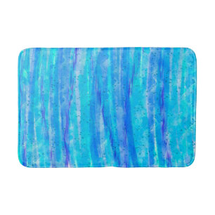 Aqua Blue, Paars en Blauwgroen kustdecor Badmat