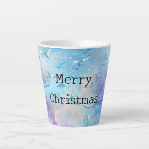 Aqua Blue Paarse Ice Sneeuwkerst Latte Mok