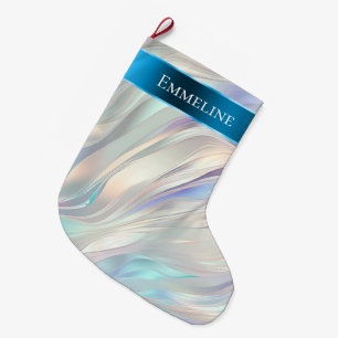 Aqua Blue Paarse Pearl White Christmas Grote Kerstsok