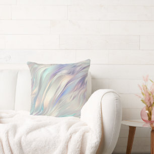 Aqua Blue Paarse Pearl White Kussen