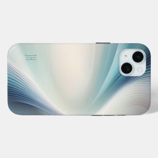 Aqua Blue Parelluminescent Case-Mate iPhone Case (Achterkant (horizontaal))