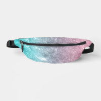 Aqua blue Pink ombre mer galaxie abstraite