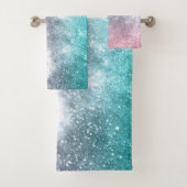 Aqua blue Pink ombre mer galaxie abstraite (En situation)