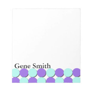 Aqua & Blue Polka Dots Notitieblok