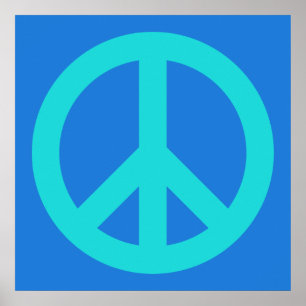 Aqua Blue Poster