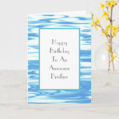 Aqua Blue Reflection Kaart (Gele Bloem)